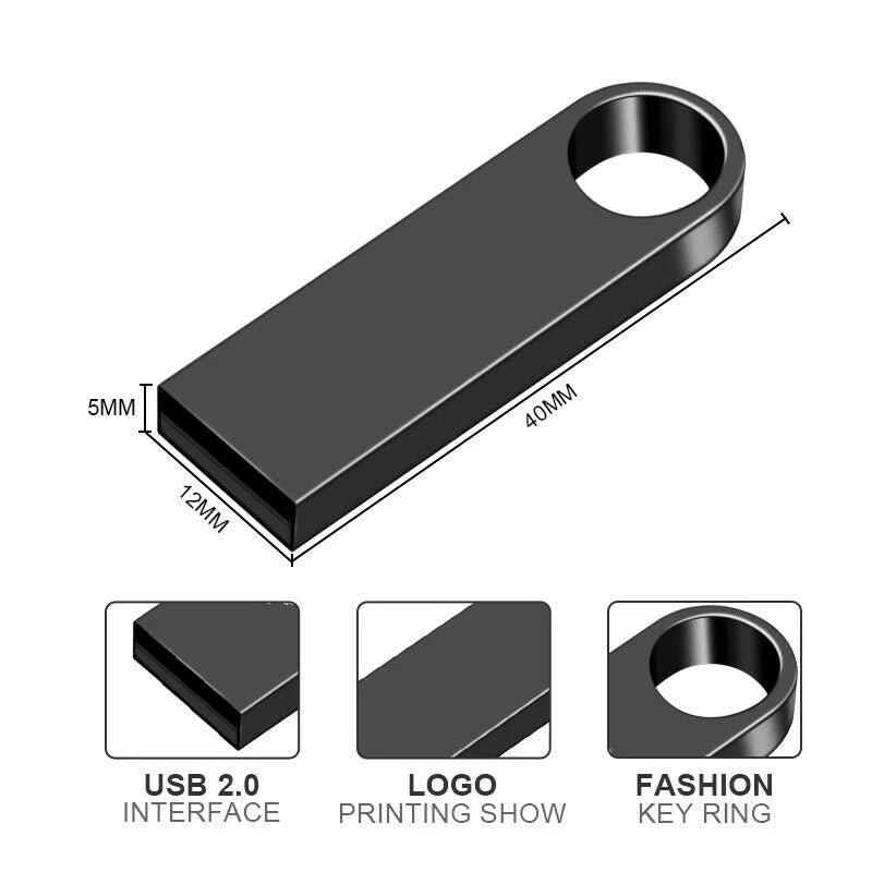 100% original metal USB flash disk USB2.0 8GB 16GB 32GB 64GB high speed metal mini U disk pen drive 128GBU disk memory stick