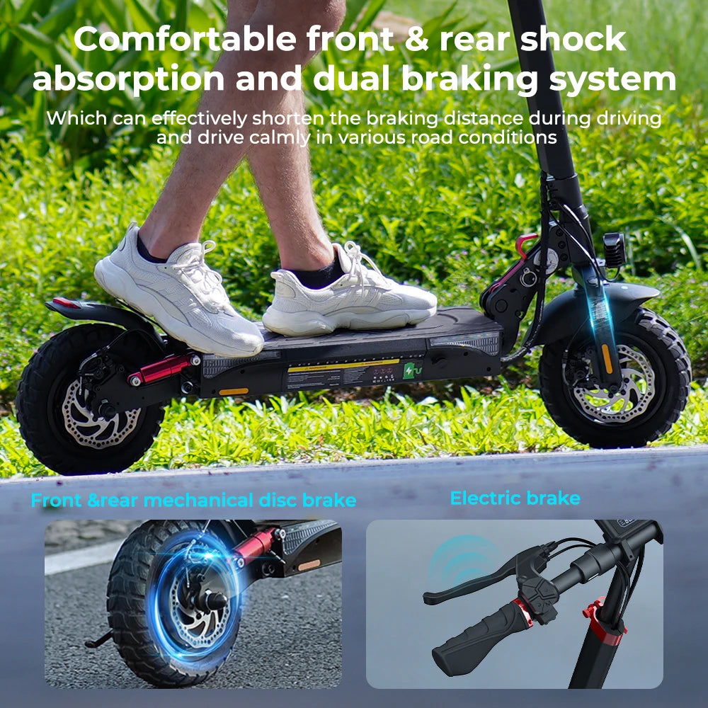 iScooter iX3 800W Powerful Electric Scooter 10inch Tubeless Off Road Tire Electric Kick Scooter 10Ah 40KM/H Scooter for Adults