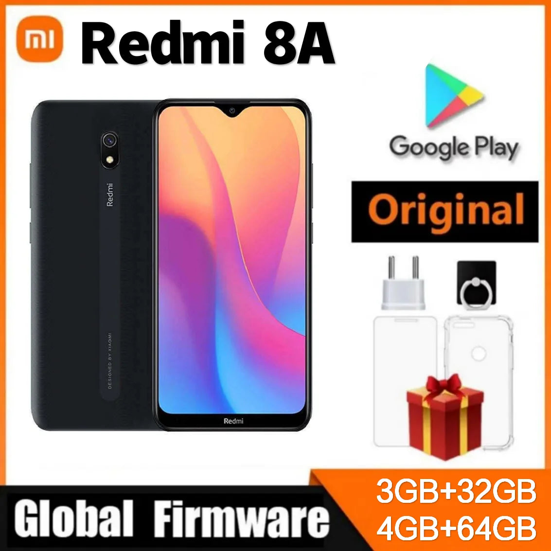 Original Xiaomi Redmi 8A 4GB 64GB Mobile Phone Battery 5000mAh Snapdargon 439 12MP Camera 4G Smartphone