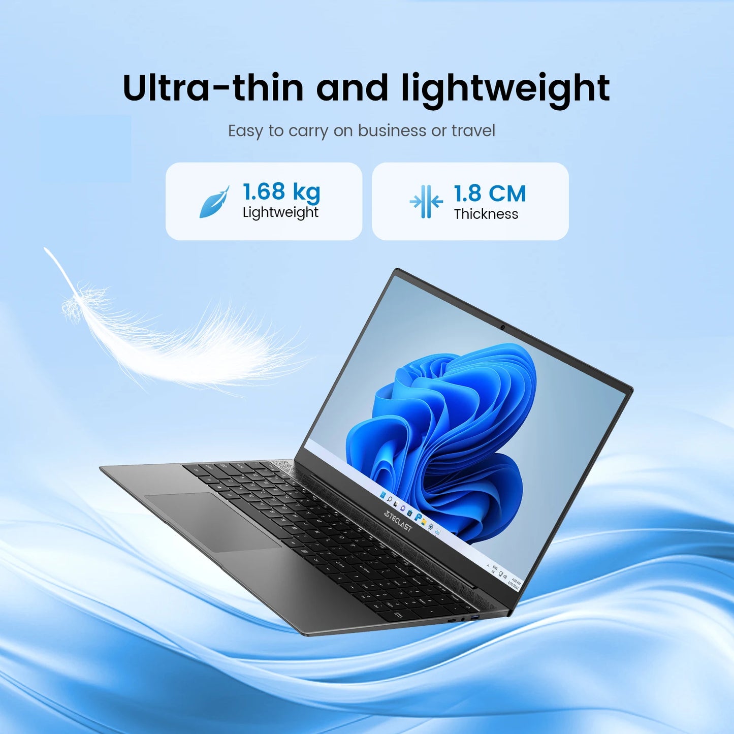 【New】 17,3 inch Teclast F17Plus laptop for Intel N95 16GB RAM 512GB SSD Windows 11 Notebook with 180 ° turn backlit keyboard mini-HDMI