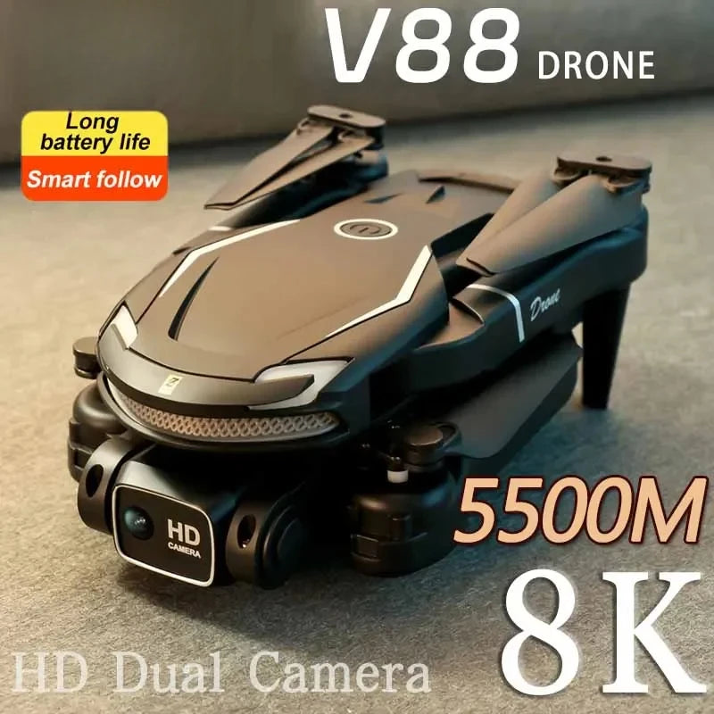 GISAEV V88 Drone 8K 5G GPS Professional HD Aerial Photography Remote Control Aircraft HD Dual Camera Quadcopter Toy UAV