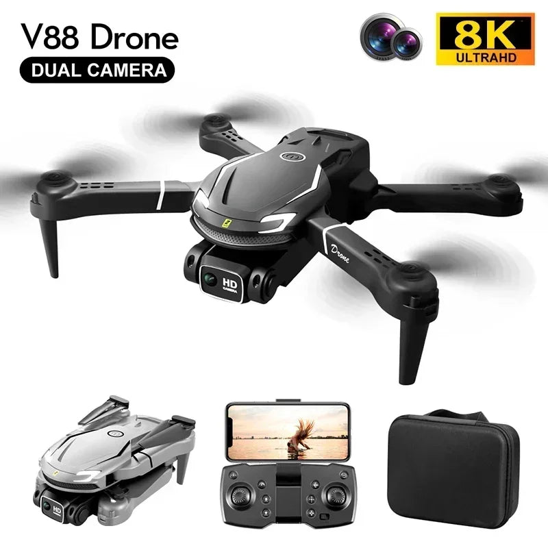 GISAEV V88 Drone 8K 5G GPS Professional HD Aerial Photography Remote Control Aircraft HD Dual Camera Quadcopter Toy UAV