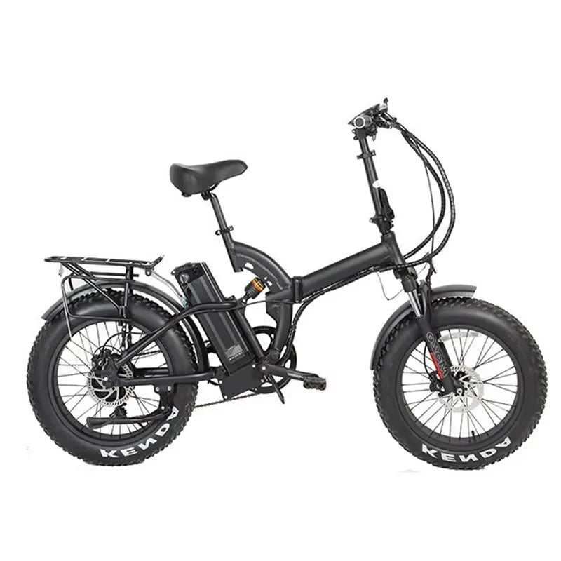 48v 500w 20 inch full suspension fat tire folding electric bicycle / foldable commute ebike / electric commute bike