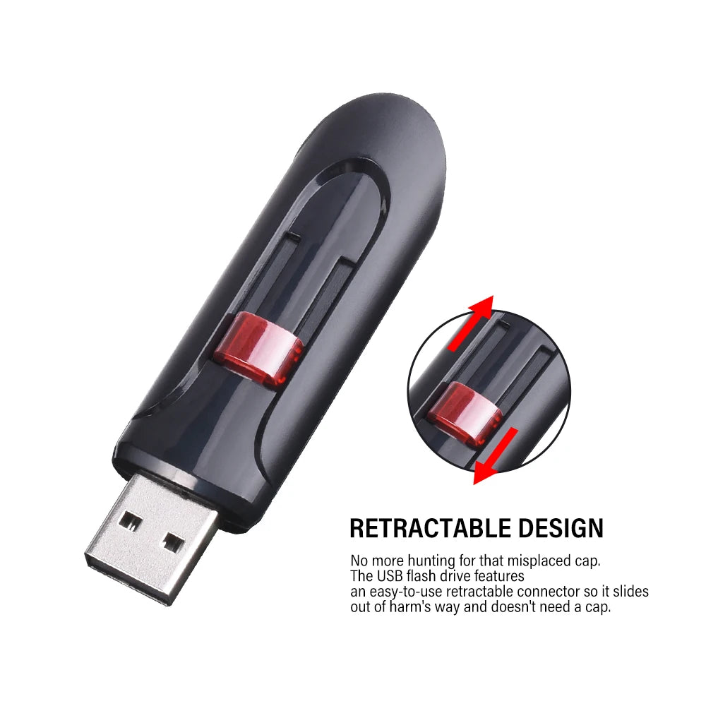 High -capacity speed USB Flash Drives 2.0 128GB 64GB Black Free Keychain Pen Drive 32GB Storage Memory Stick Mini Business Gift