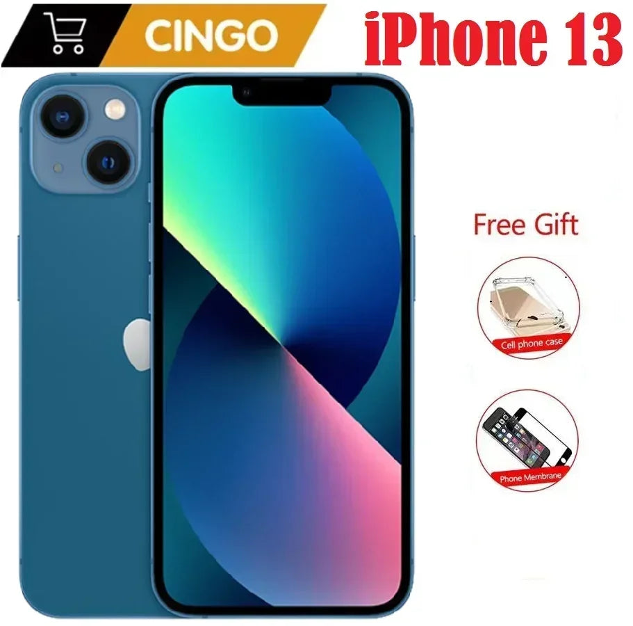 Original iPhone 13 128GB/256GB ROM Unlocked A15 Chip IOS 5G Smartphone Face ID 6.1" OLED Screen  iphone 13 cellphone