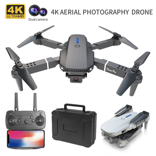 DWI D17/E88 Pro Drone 4k Profesional HD 4k Rc Airplane Dual-Camera Wide-Angle Head Remote Quadcopter Airplane Toy Helicopter