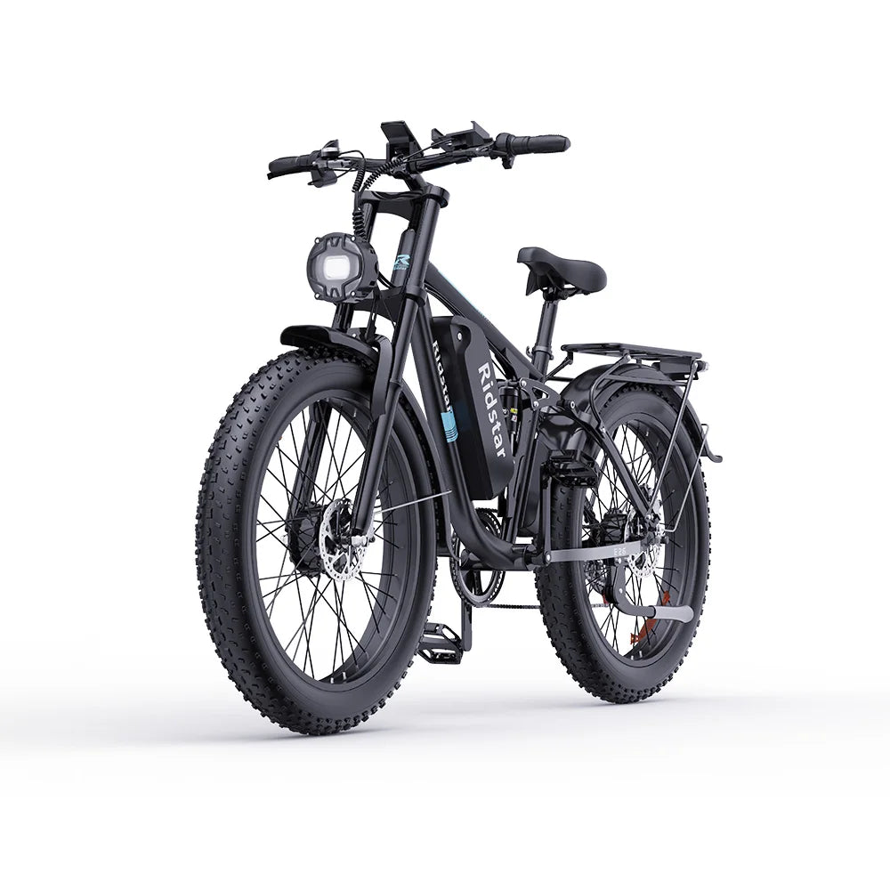 New Ridstar E26 Pro Ebike 2000W Dual Motor 48V 23Ah 26*4.0 Inch Fat Tire Mountain Electric Bike Full Suspension Electric Bicycle