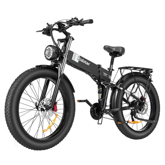 Ridstar H26 PRO Folding Electric Bicycle 1500W Motor 48V23AH Battery Hydraulic Brake E Bike 26*4.0 Inch Fat Tire Electric Bike