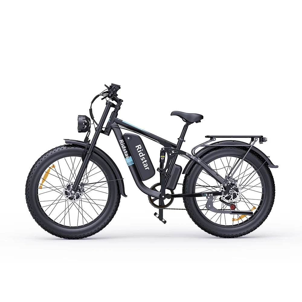 New Ridstar E26 Pro Ebike 2000W Dual Motor 48V 23Ah 26*4.0 Inch Fat Tire Mountain Electric Bike Full Suspension Electric Bicycle