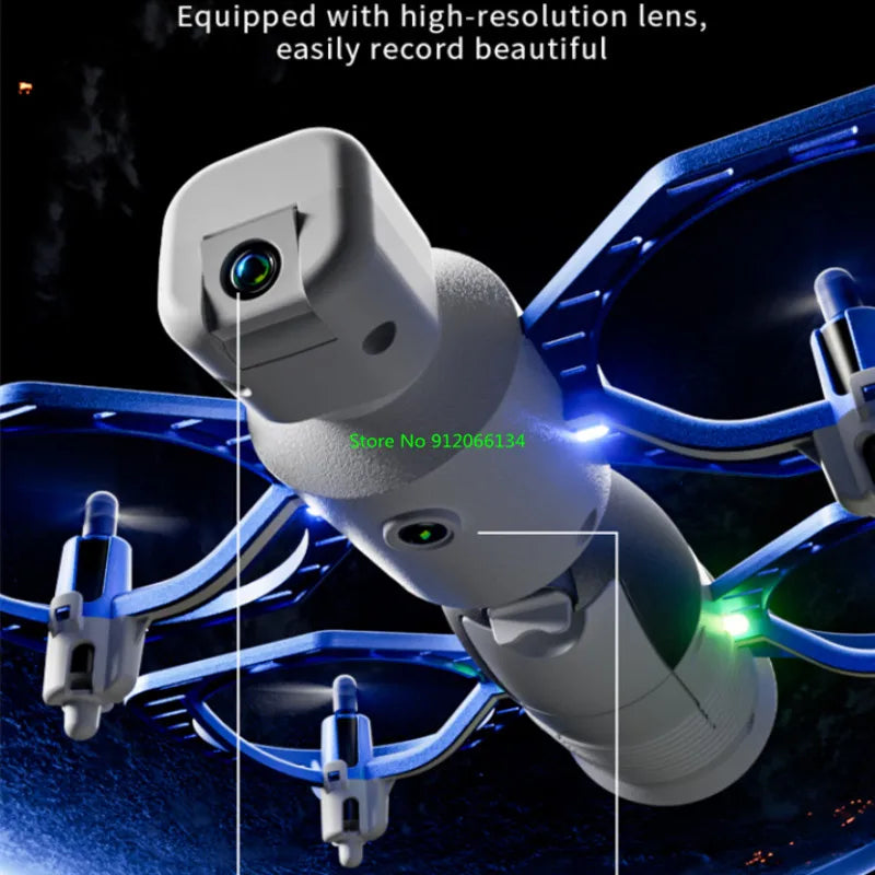 Satellite Style Optical Flow Positioning WIFI FPV RC Drone 8K Dual Camera Headless Mode LED Lighting Remote Control Quadcopter