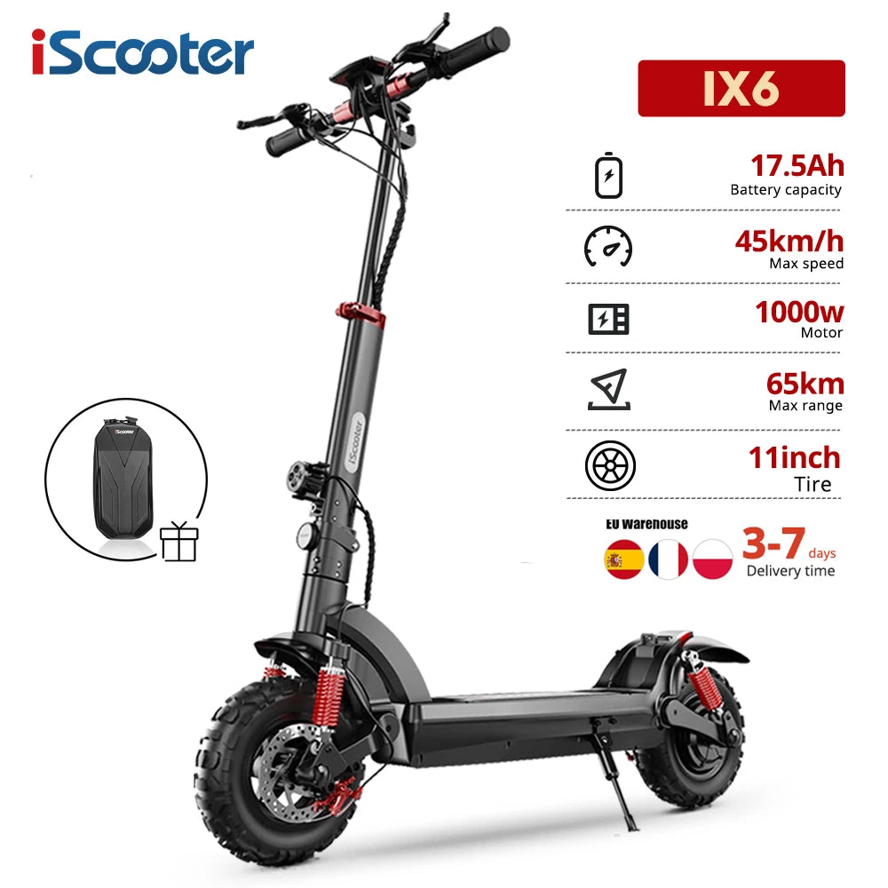 iScooter iX3 800W Powerful Electric Scooter 10inch Tubeless Off Road Tire Electric Kick Scooter 10Ah 40KM/H Scooter for Adults