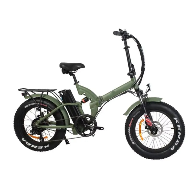 48v 500w 20 inch full suspension fat tire folding electric bicycle / foldable commute ebike / electric commute bike